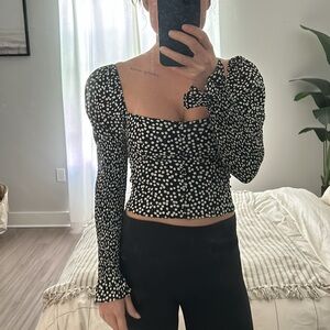 Reformation long sleeve crop top